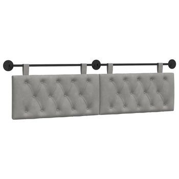 Cabecero，panel De Cabecero Colgante Gris Claro Terciopelo
