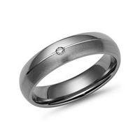 anillo de titanio combinacion matebrillante