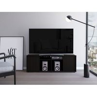 mueble para tv prana en melaminaamplio almacenamiento y 3 estantes