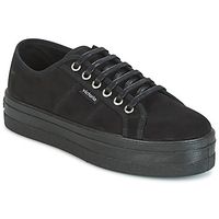 victoria zapatillas blucher antelina plataforma para mujer