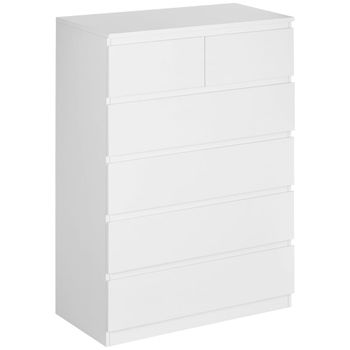 Cómoda con cajones 80x39x115 cm blanco
