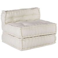 sofa modular crema 70x70x54 tela vidaxl