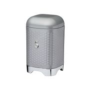 azucarero retro en acero inoxidable gris