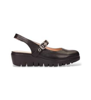 Wonders para mujer. C-33353 Zapatos de Piel Fly53 negro (42), 3 a 5cm, Hebilla, Casual