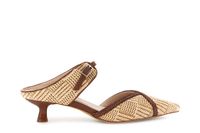 sabot con parte superior de efecto rafia y trenza beigeleather 36