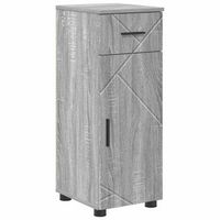 gabinete de bano gris sonoma 30 x 35 x 80 cm vidaxl