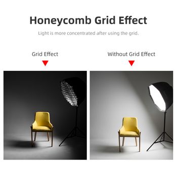 Triopo Speedlite-Softbox de paraguas octagonal portátil + rejilla de panal, 55cm, 65cm, 90cm, 120cm, caja suave de Flash para exteriores para Canon Godox