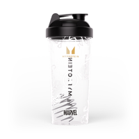 shaker de plastico de venom de marvel - transparentenegro