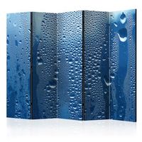 biombo - water drops on blue glass ii 225x172 cm