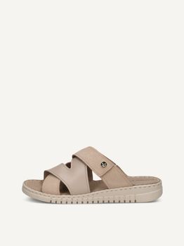CAPRICE Mule, beige, made of Leather without heel, Size 41