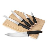 berlinger haus juego de cuchillos de acero inoxidable con soporte magnetico de bambu 6 piezas negro-rosa oro incluye cuchillo chef y santoku diseno elegante y ergonomico