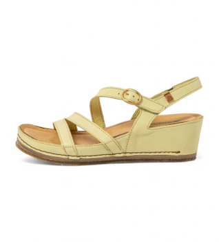 El Naturalista para mujer. 2585511ZR005_0G3 Sandalias de piel N5855 Picual verde lima (42), 3 a 5cm, Hebilla, Casual