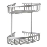 estanteria ducha esquina 2 alturas 22x22x32 cm aluminio inoxidable tatay ice