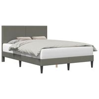 estructura de cama gris claro 140 x 190 cm tela de pana vidaxl