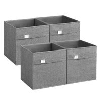 plegables cajas almacenaje gris paloma  33 x 33 x 33 cm