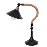 fabrilamp sobremesa cabo 1xe27 negro cuerda de canamo 57x22x33 cm