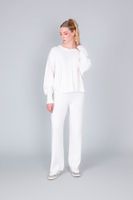 camisa con mangas de murcielago off white