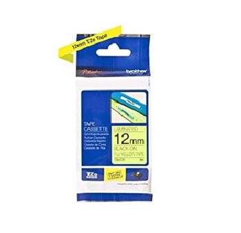 Brother TZe-C31 Original P-Touch Label Tape (12mm x 5m) Black On Fluorescent