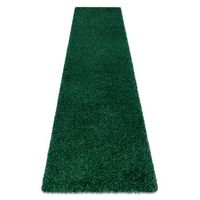 alfombra alfombra de pasillo soffi shaggy 5cm botella verde - para la 80x300 cm