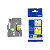brother tze-s631 original p-touch label tape 12mm x 8m black on yellow