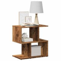 mesitas de noche 2 uds - mueble de dormitorio - madera ingenieria - envejecida 50x30x515cm