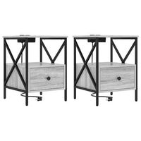 armario de noche 2 uds gris sonoma 415 x 405 x 55 cm vidaxl
