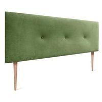 dhome cabecero de terciopelo liso con botones 160x105 con patas camas 150160 - verde selva