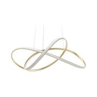 lampara de techo led de metal dorado aluminio forma de nudo glamour moderno tumen