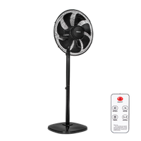 aigostar cool - ventilador de pie con mando a distancia temporizador 8h 7 aspas oscilante 80 3 velocidades 3 modos altura ajustable 80117 cm silencioso pantalla led 55w