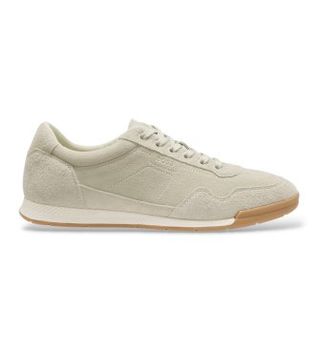 BOSS para hombre. 50563598 Zapatillas de piel Nitan Lowp beige (41), Plano, Ante, Cordones, Casual