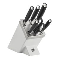 zwilling all  star 7-pzs taco de cuchillos plata blanco