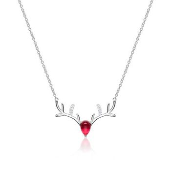 Cadena de reno para mujer de plata 925 con circonita cúbica