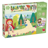 diset - puzzle xxl caperucita roja conbina dos conceptos en uno puzzle para construir y cuento para leer 1110700207