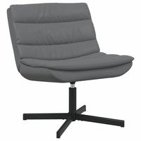 silla giratoria gris 63 x 75 x 76 cm cuero sintetico vidaxl