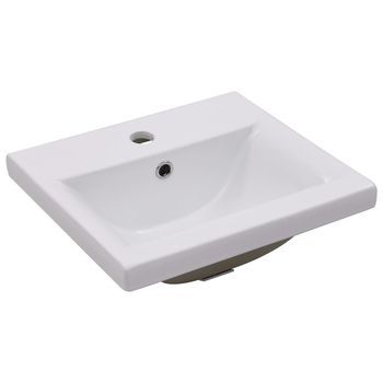 Lavabo De Baño Moderno | Lavabo Encastrado De Cerámica Blanco 42x39x18 Cm