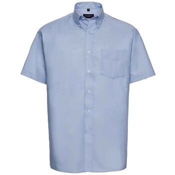 Russell Collection Camisa manga corta Oxford para hombre