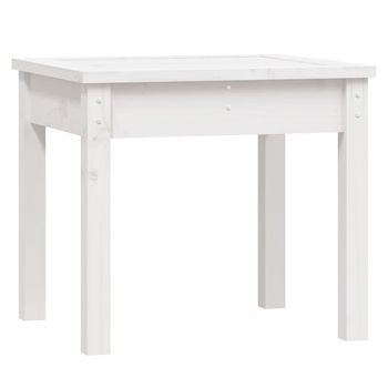 Banco De Jardín | Banco De Exterior | Silla De Jardín Madera Maciza Pino Blanco 50x44x45 Cm