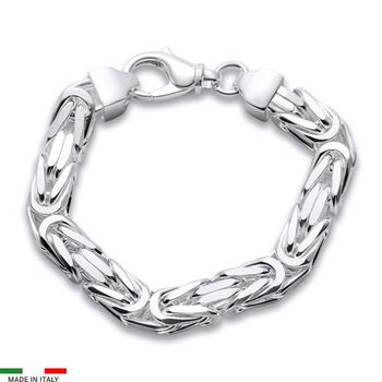 Pulsera bizantina de plata 925 10mm