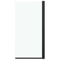 mampara de ducha esg negro 68x130 cm vidaxl