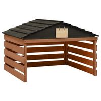 caseta de cortacesped robotico negro y marron 78x74x54 cm abeto vidaxl