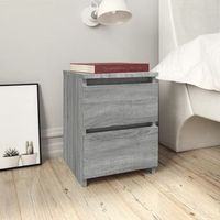 mesita de noche - mueble para dormitorio - madera de ingenieria - gris sonoma 30x30x40cm