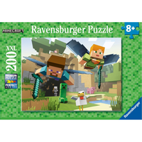 ravensburger - puzzle 200 piezas xxl minecraft 12004144