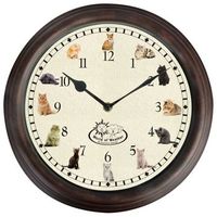 reloj con sonidos de gatos esschert design