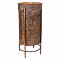 macetero de metal dorado 30x30x65h cm