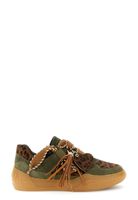 zapatillas de ante con detalles de piel efecto potro y charm greenspotted 37