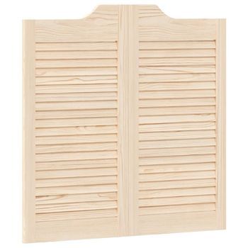 Puertas Batientes Natural 80 X 40 Cm Madera De Pino Maciza Vidaxl