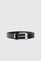 formal belt with metal buckle negro