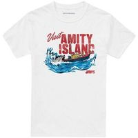 jaws tops y camisetas visit amity para mujer