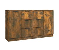 vidaxl aparadores 2 uds madera contrachapada roble ahumado 60x30x70 cm