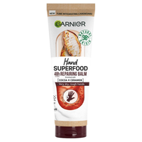 garnier vegan hand superfood repairing hand cream with cocoa and ceramide for very dry rough hands 75ml